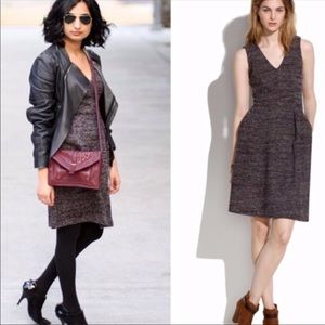 Madewell Terrace Knit Twill Burgundy Dress